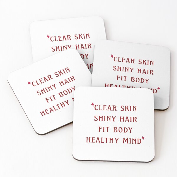 Item preview, Clear Skin Fit Body Shiny Hair Healthy Mind – Glow Up Affirmation Quote designed and sold by Dharaamagnetiix.