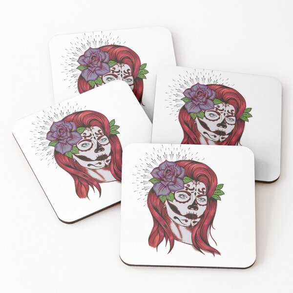 Item preview, Crimson Bloom: The Catrina Portrait designed and sold by BunnyFogCo.