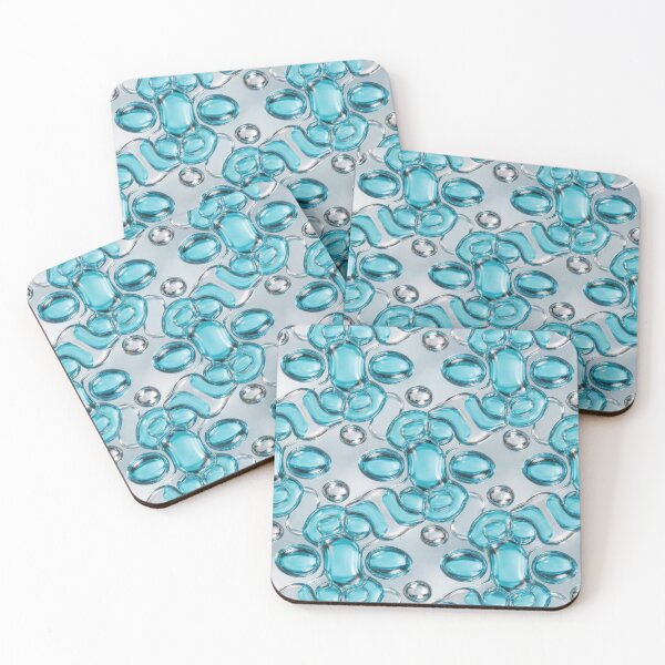 Item preview, Abstract Translucent Blue Water Droplets Seamless Pattern designed and sold by DGtaLrtcom.