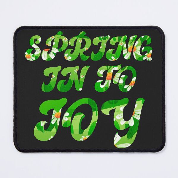 Item preview, 'Spring In to Joy' Floral Green Vintage Typography designed and sold by manojbalan1968.