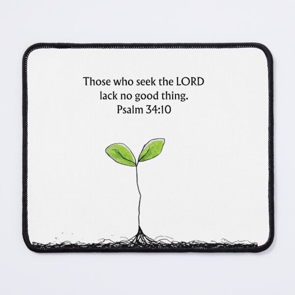 Item preview, Psalm 34:10 Bible Verse Wall Art – Inspirational Christian Scripture – Faith & Encouragement Decor designed and sold by QuietBibleLines.