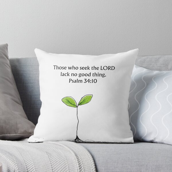 Item preview, Psalm 34:10 Bible Verse Wall Art – Inspirational Christian Scripture – Faith & Encouragement Decor designed and sold by QuietBibleLines.