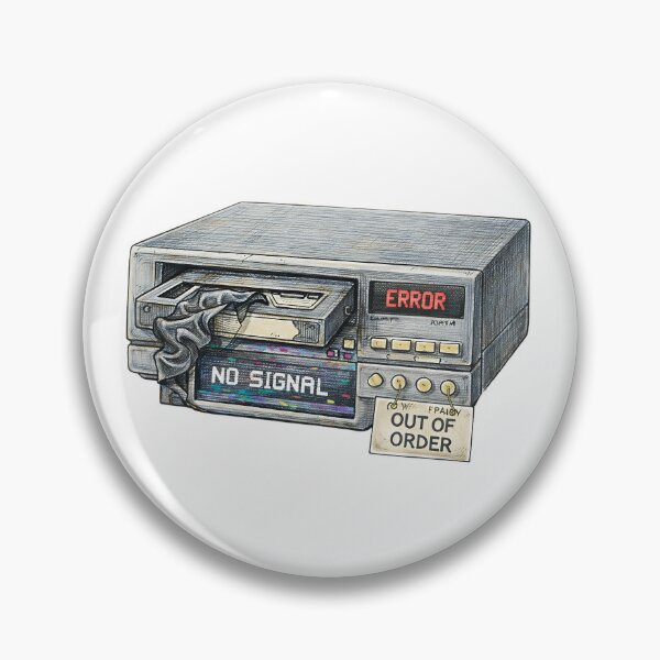 Item preview, Retro VHS Player – No Signal Sticker Illustration designed and sold by Felixuss.
