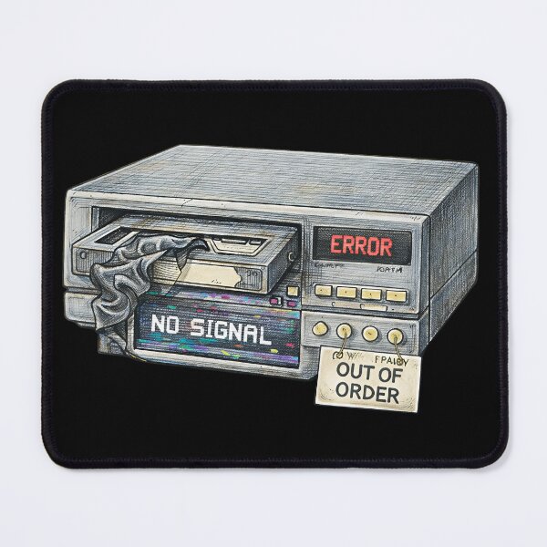 Item preview, Retro VHS Player – No Signal Sticker Illustration designed and sold by Felixuss.