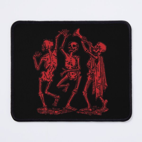 Item preview, Red Danse Macabre – Gothic Skeleton Dance Illustration designed and sold by Dungeon-Shop.