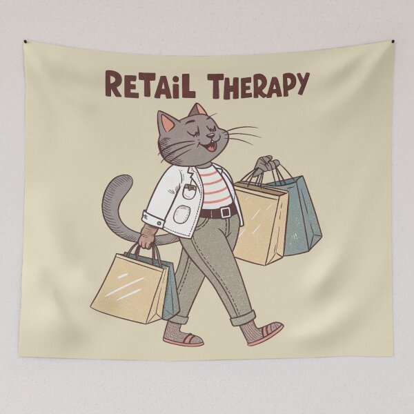 Item preview, Retail Therapy Cat – Shopping Mode On designed and sold by Artiviose.