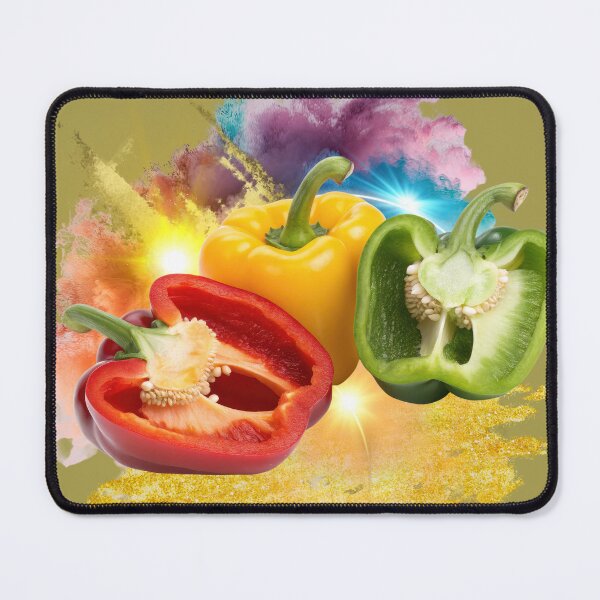 Item preview, Color Burst Bell Peppers – Vibrant Pop Art Vegetable Illustration designed and sold by ChenEngEng.