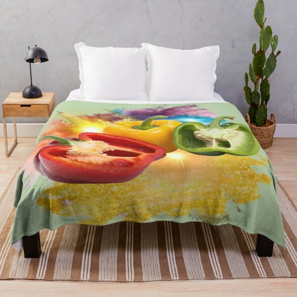 Item preview, Color Burst Bell Peppers – Vibrant Pop Art Vegetable Illustration designed and sold by ChenEngEng.
