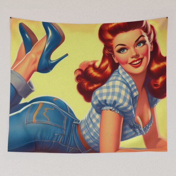 Item preview, Cute Vintage Pin Up Girl designed and sold by PulpVintage.