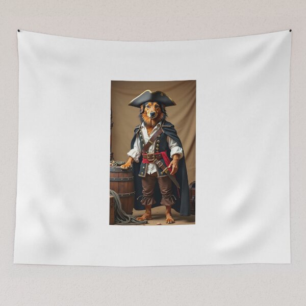 Item preview, Pirate Yorkie Posing with Treasure Barrel designed and sold by Teeshirtstoday.com.