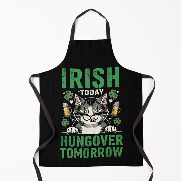 Item preview, Funny Drinking Shirt Irish Today Hungover Tomorrow St Patricks Day designed and sold by MEAW MEAW RISKY CAT.