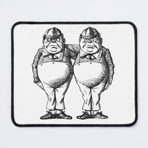 Item preview, Tweedledee and Tweedledum Vintage Storybook Illustration Classic Alice in Wonderland Characters for Literature Fans designed and sold by RickE.