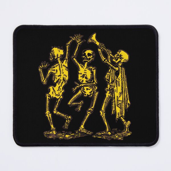 Item preview, Yellow Danse Macabre – Gothic Skeleton Dance Illustration designed and sold by Dungeon-Shop.