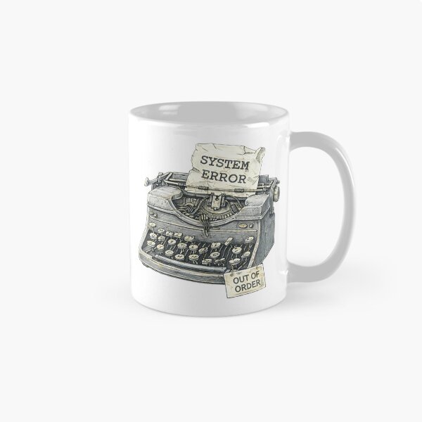 Item preview, Vintage Typewriter – System Error Sticker Illustration designed and sold by Felixuss.