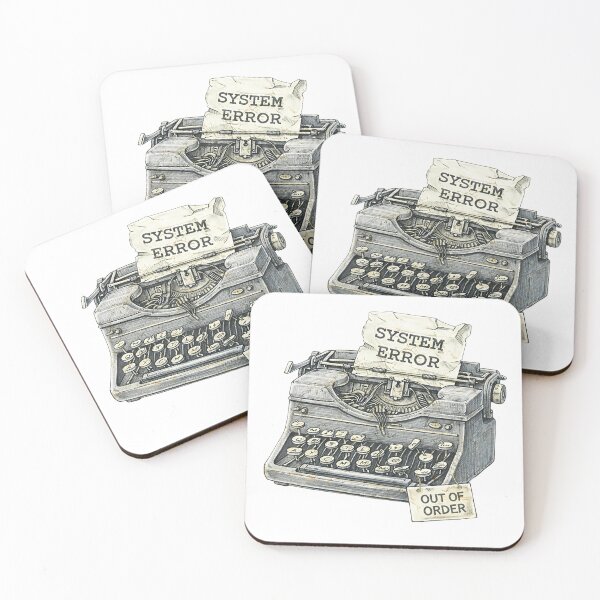 Item preview, Vintage Typewriter – System Error Sticker Illustration designed and sold by Felixuss.