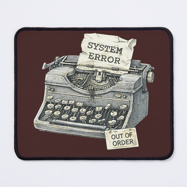 Item preview, Vintage Typewriter – System Error Sticker Illustration designed and sold by Felixuss.