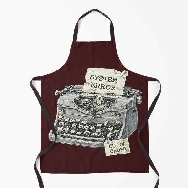 Item preview, Vintage Typewriter – System Error Sticker Illustration designed and sold by Felixuss.