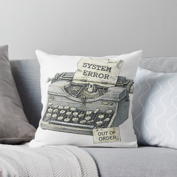 Item preview, Vintage Typewriter – System Error Sticker Illustration designed and sold by Felixuss.