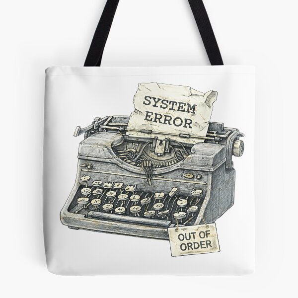 Item preview, Vintage Typewriter – System Error Sticker Illustration designed and sold by Felixuss.