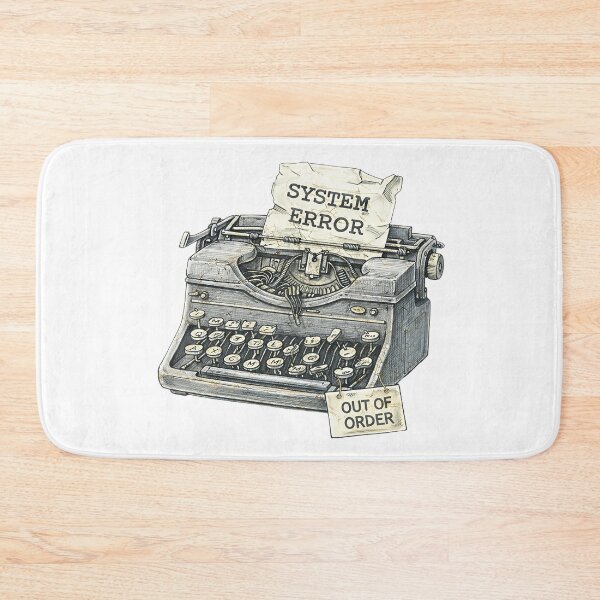 Item preview, Vintage Typewriter – System Error Sticker Illustration designed and sold by Felixuss.