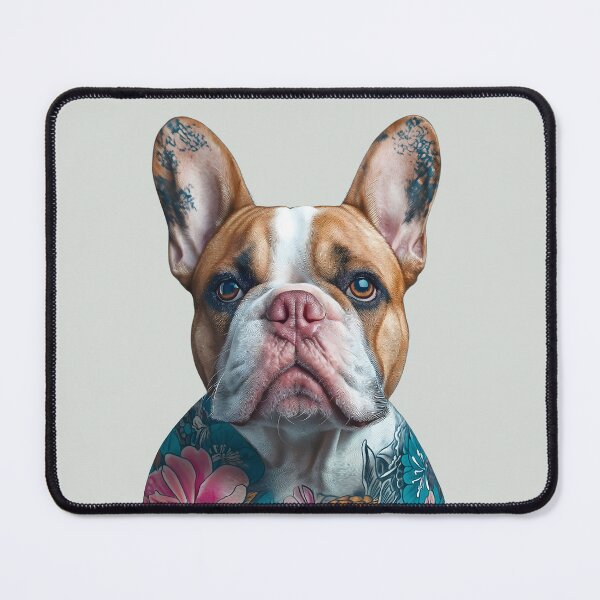 Item preview, 8 Word SEO Title French Bulldog Portrait with Colourful Floral Tattoo designed and sold by Shoot-The-Moon.
