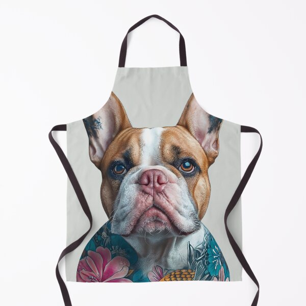Item preview, 8 Word SEO Title  French Bulldog Portrait with Colourful Floral Tattoo designed and sold by Shoot-The-Moon.