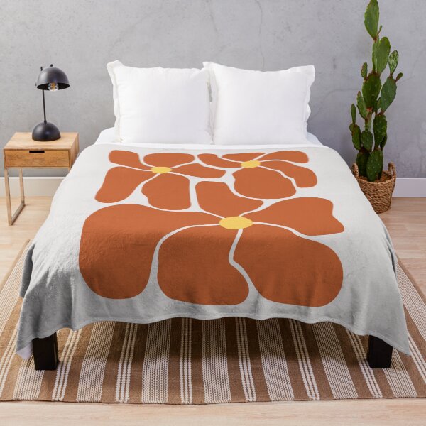 Item preview, Bold Retro Orange Flower Art designed and sold by Tato's.