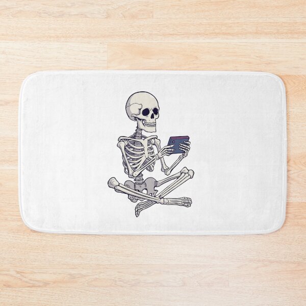 Item preview, Funny Skeleton Scrolling Phone Cartoon Meme Design designed and sold by Katzpy.