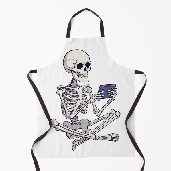 Item preview, Funny Skeleton Scrolling Phone Cartoon Meme Design designed and sold by Katzpy.