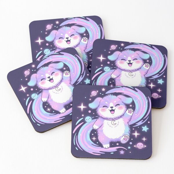 Item preview, Kawaii Space Puppy: Dreamy Pastel Galaxy Dog designed and sold by juman..