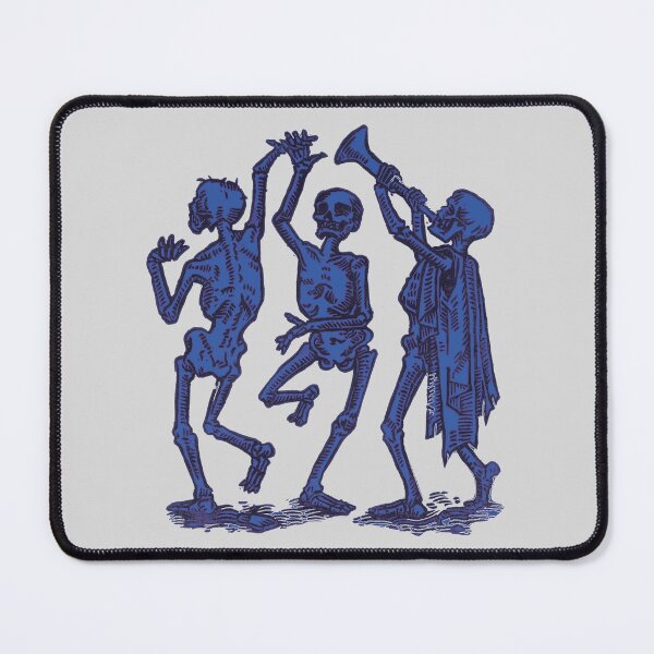 Item preview, Blue Danse Macabre – Gothic Skeleton Dance Illustration designed and sold by Dungeon-Shop.