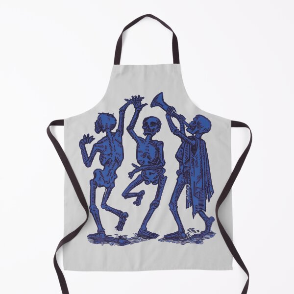 Aperçu de l'œuvre Danse macabre bleue – Illustration de danse gothique squelettique créée et vendue par Dungeon-Shop.