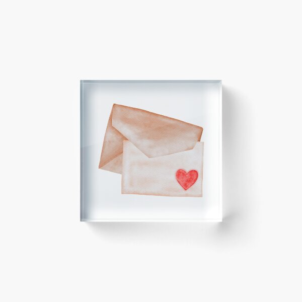 Item preview, Signed with Love | Watercolor Heart Envelope & Letter designed and sold by Artsy Corner.