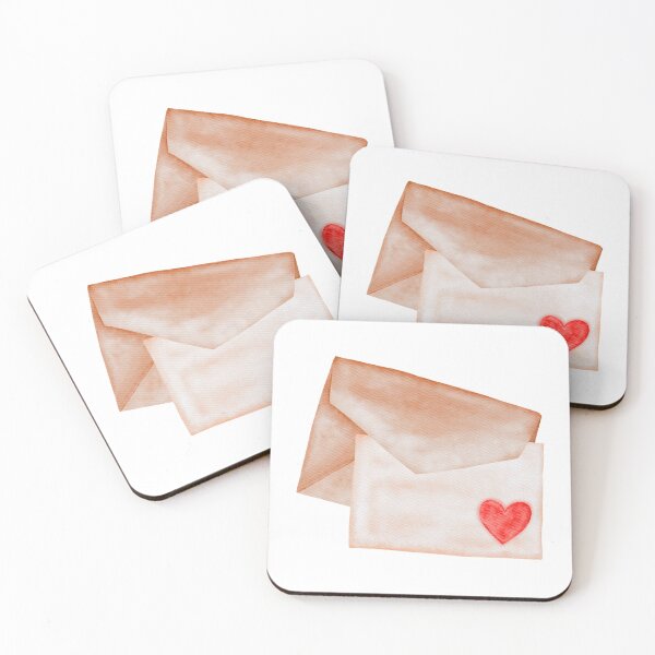 Item preview, Signed with Love | Watercolor Heart Envelope & Letter designed and sold by Artsy Corner.