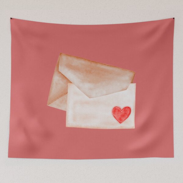 Item preview, Signed with Love | Watercolor Heart Envelope & Letter designed and sold by Artsy Corner.