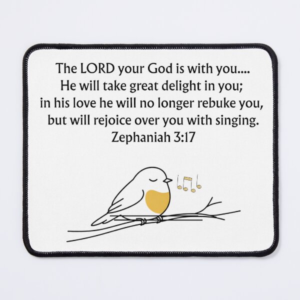 Item preview, Zephaniah 3:17 Bible Verse Wall Art – Inspirational Christian Scripture – God’s Love and Joy Decor designed and sold by QuietBibleLines.