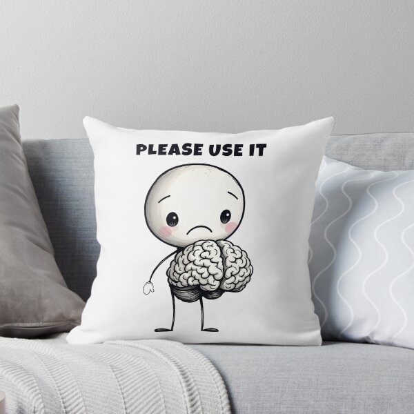 Item preview, Please Use It - Sad Blob Brain Meme designed and sold by Found Dream.