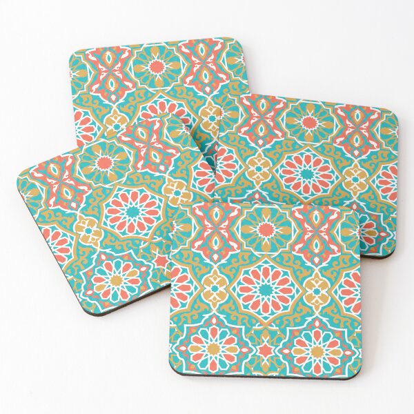 Item preview, Intricate Teal and Gold Islamic Geometric Pattern designed and sold by DGtaLrtcom.