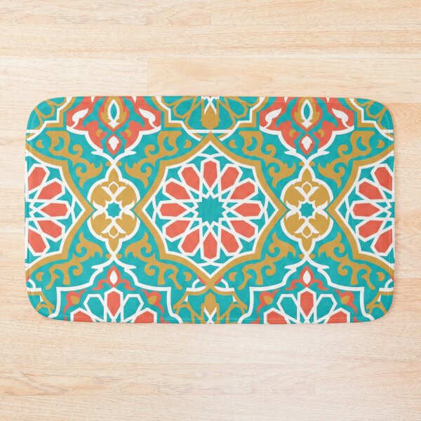 Item preview, Intricate Teal and Gold Islamic Geometric Pattern designed and sold by DGtaLrtcom.