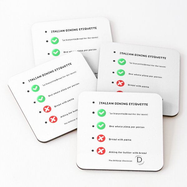 Item preview, Italian Dining Etiquette-Funny La Scarpetta Food Checklist  designed and sold by TheItaliandilemma.