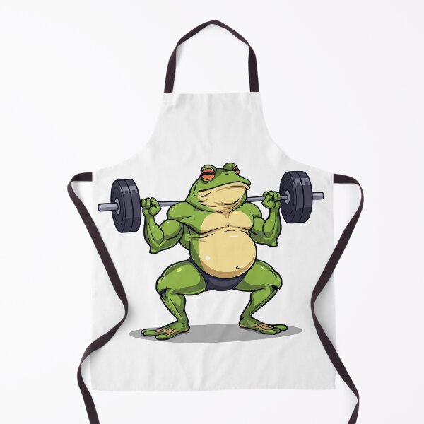 Item preview, Strong Frog Squat Workout Funny Gym Cartoon Design designed and sold by Katzpy.