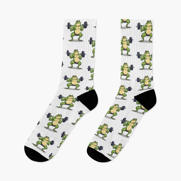 Item preview, Strong Frog Squat Workout Funny Gym Cartoon Design designed and sold by Katzpy.