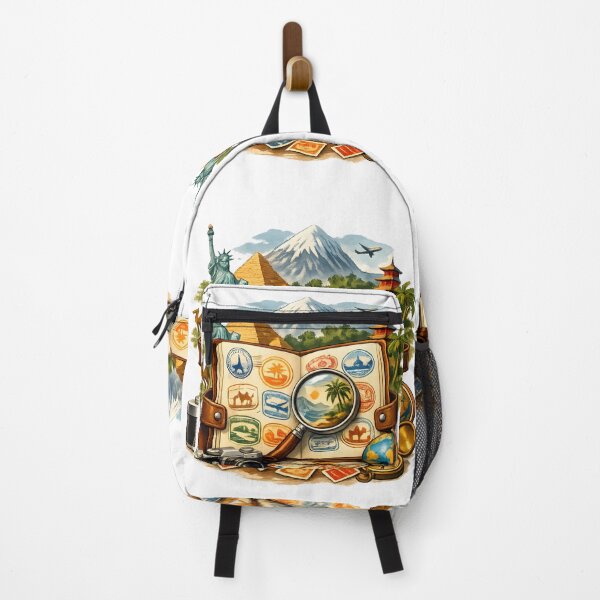 Item preview, Adventurous Passport Stamp Collector Gift for Traveling Wanderlust Lovers Vintage Travel Art designed and sold by Divakar Fashion.