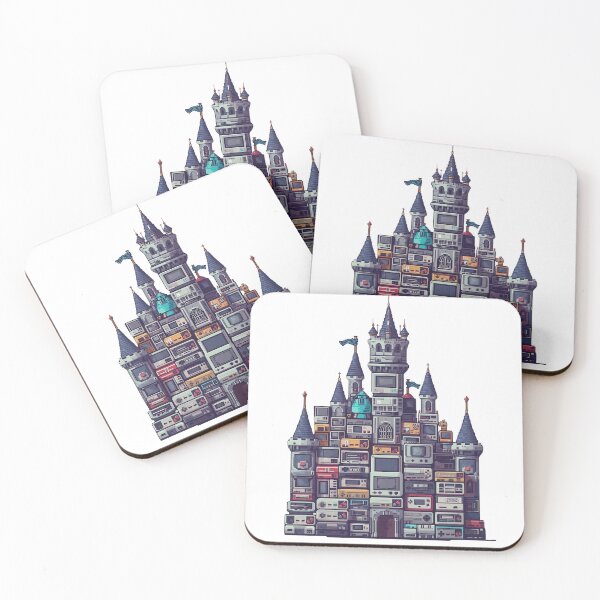 Item preview, Retro Tech Castle Pixel Art Fantasy Illustration designed and sold by Katzpy.