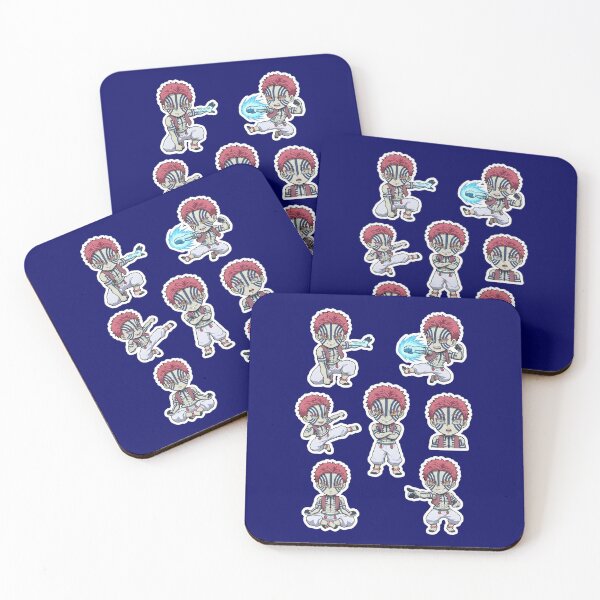 Item preview, Akaza Chibi Sticker Pack Demon Slayer designed and sold by Innova_Creations.