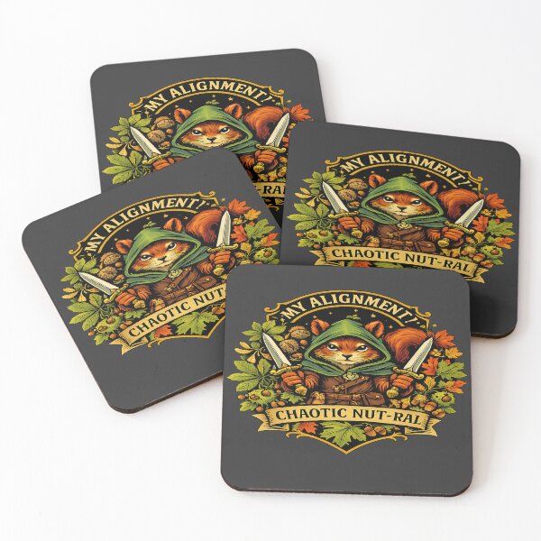 Item preview, Chaotic Nut-ral Rogue Squirrel Alignment designed and sold by SecretSquirrellDesigns.
