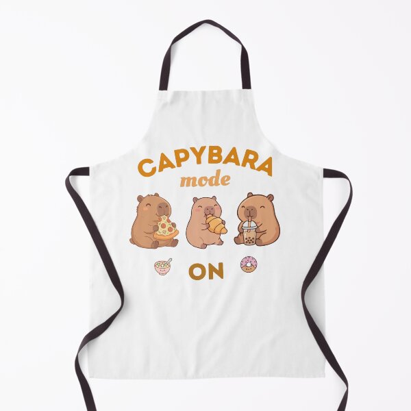 Artikelvorschau, Capybara-Modus an – Lustiges, entspanntes Capybara-Meme: Tier beim Essen (Cartoon) entworfen und verkauft von HOUSE OF TIST.