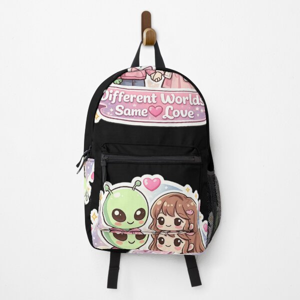 Item preview, Different Worlds Same Love  Alien Human Couple Cute Kawaii Space Romance Valentine’s Day Self Love Galaxy  designed and sold by AlienTechs.