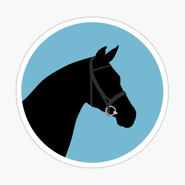 Item preview, Minimalist black horse portrait designed and sold by DutchVulture.
