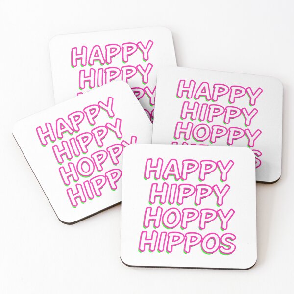 Item preview, Happy Hippy Hippos - Retro Neon Skate Streetwear designed and sold by RDproject.